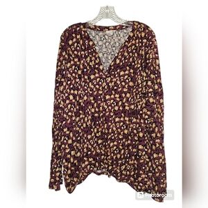 Women's leopard blouse 3X